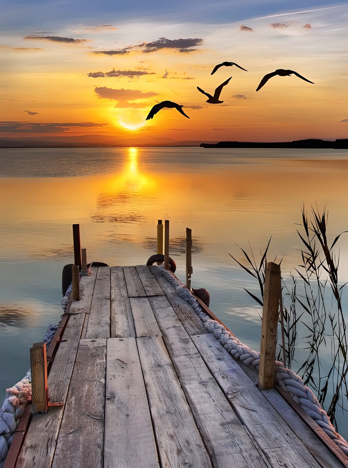 CW7054875: Zonsopgang boven het water