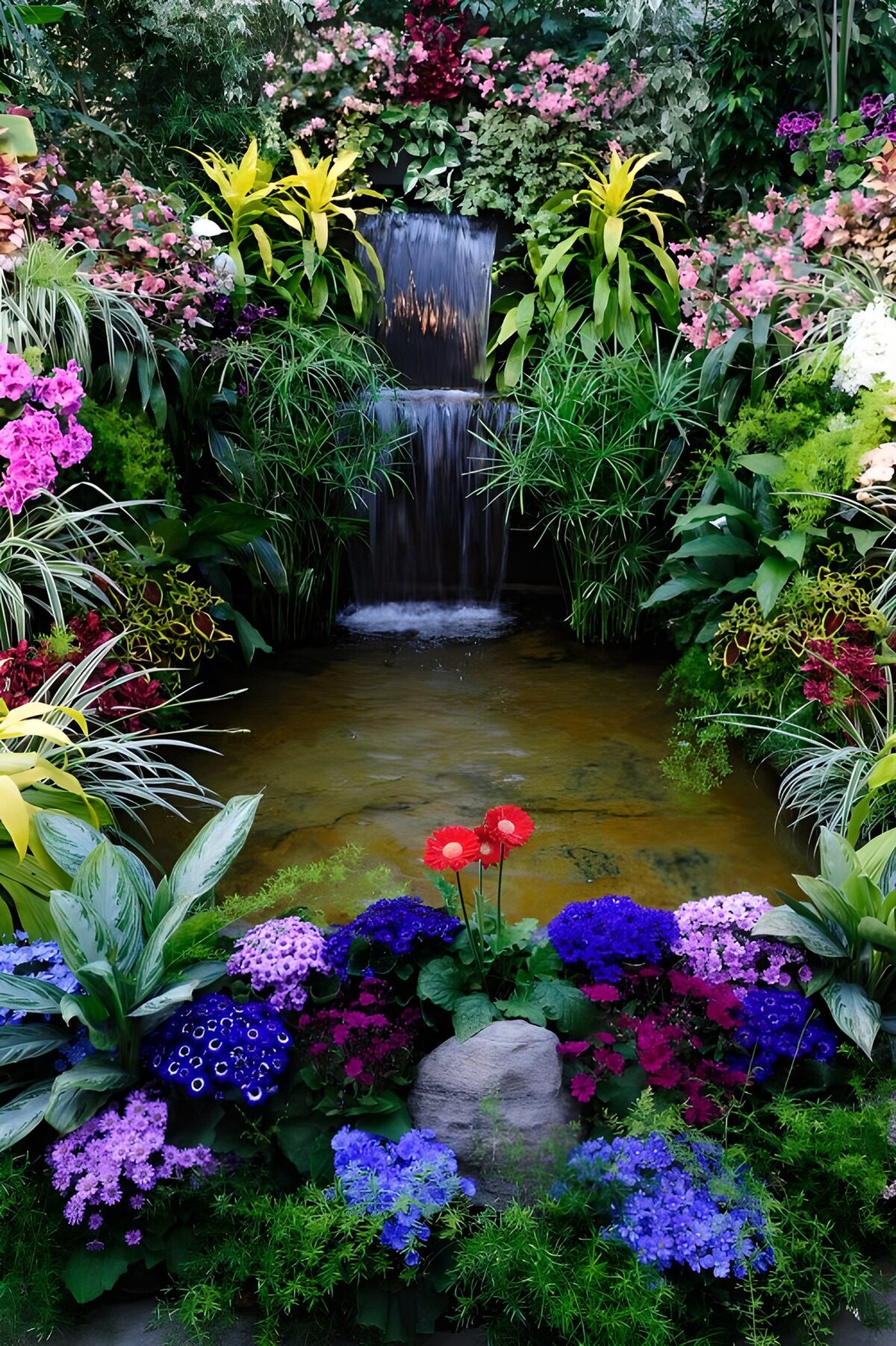 CW9649877: Betoverende Waterval in Bloemenzee