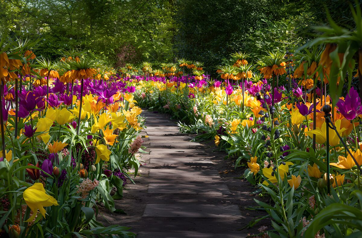 Kleurrijke Lente in de Bloementuin