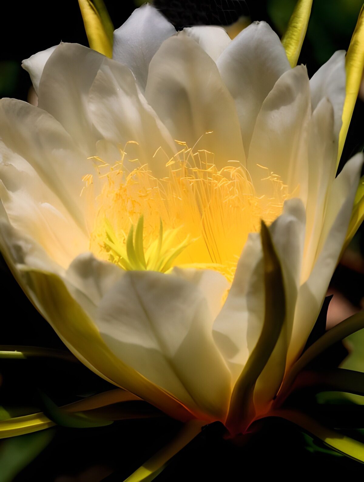 CW3950336: Stralende Witte Cactusbloem