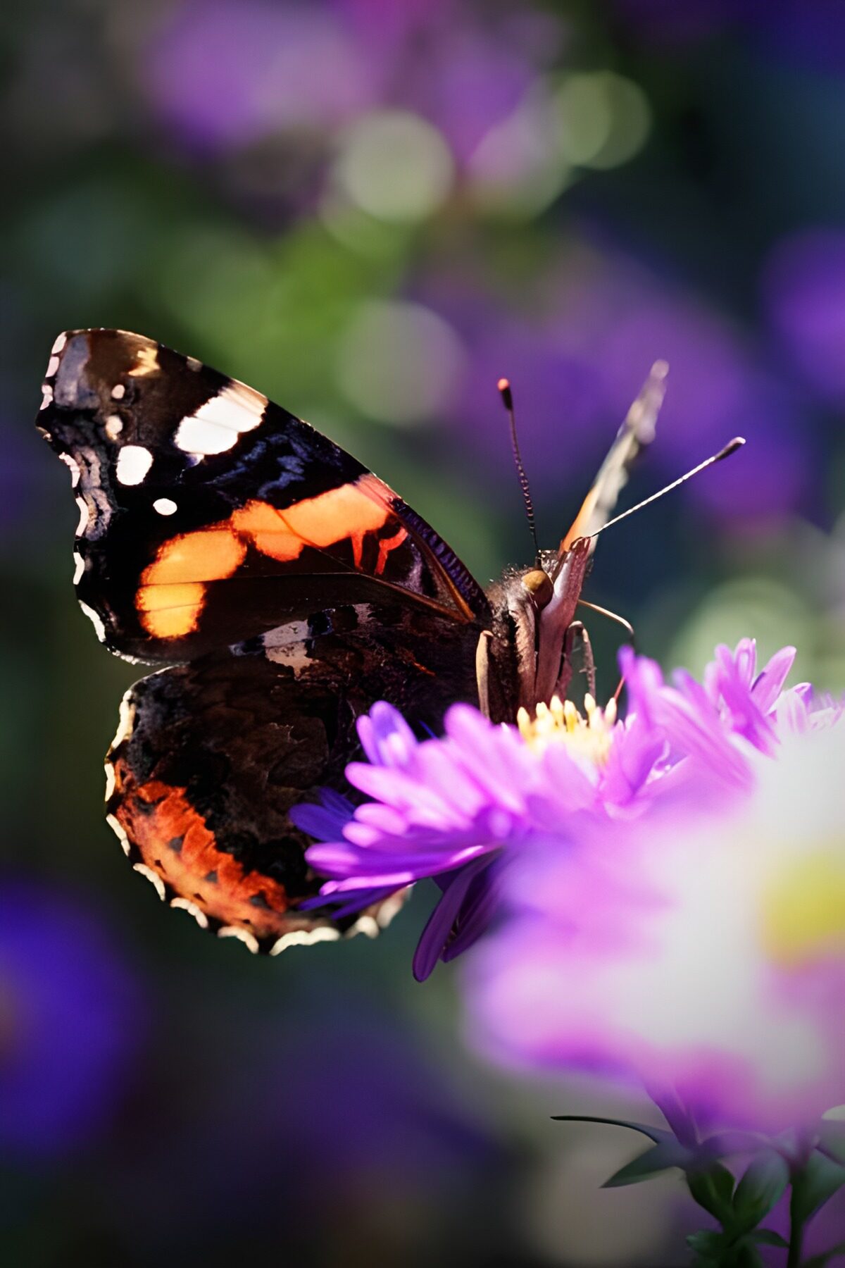 CW1520973: Prachtige vlinder op een paarse bloem