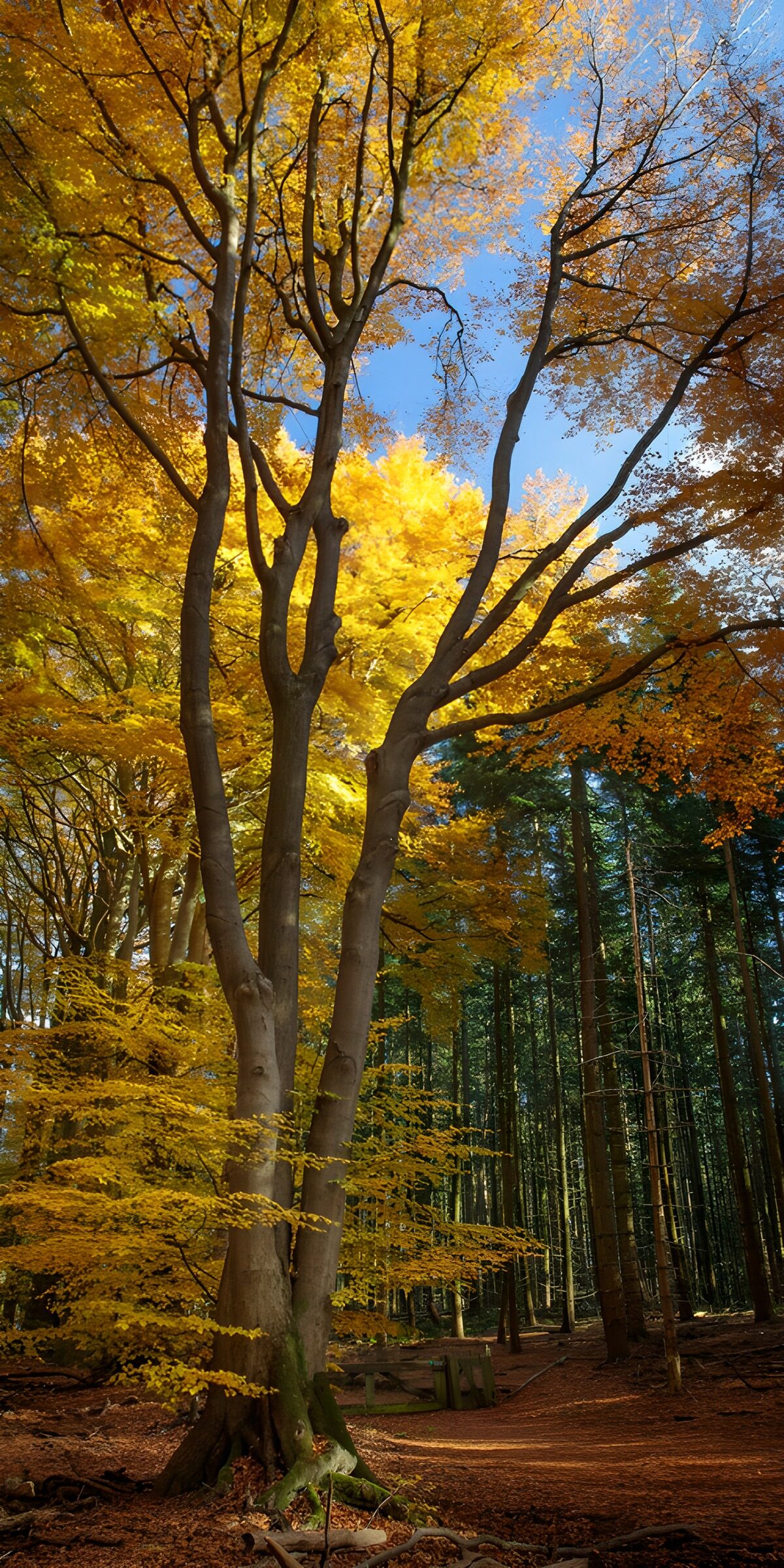 CW9095068: Prachtige herfstbeuk in het bos