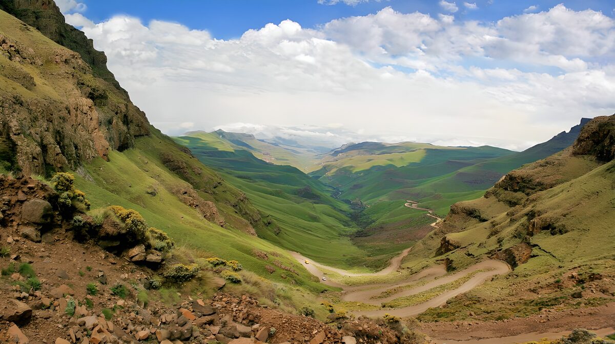 Prachtig berglandschap in Lesotho