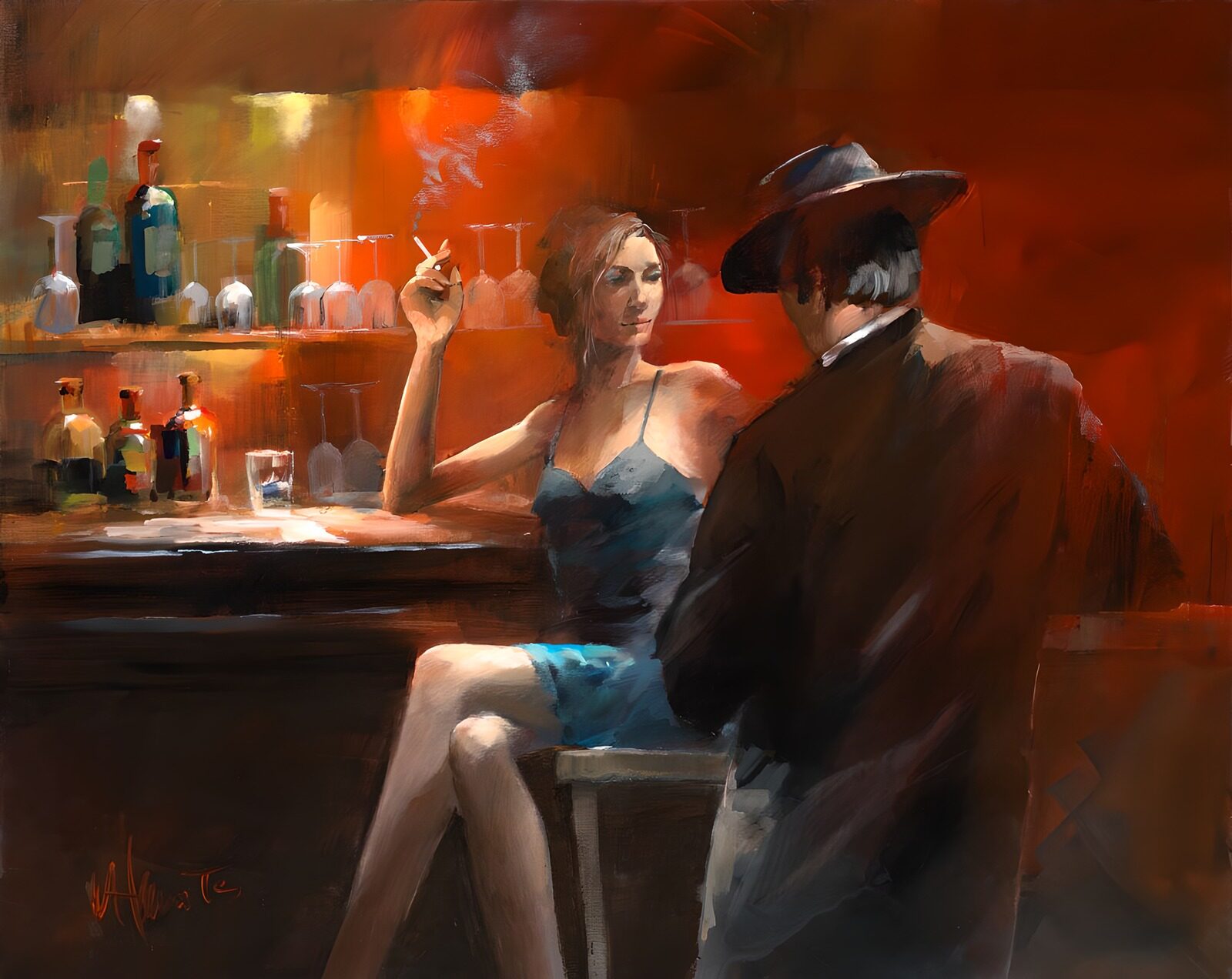 CW7057619: Avond in de bar