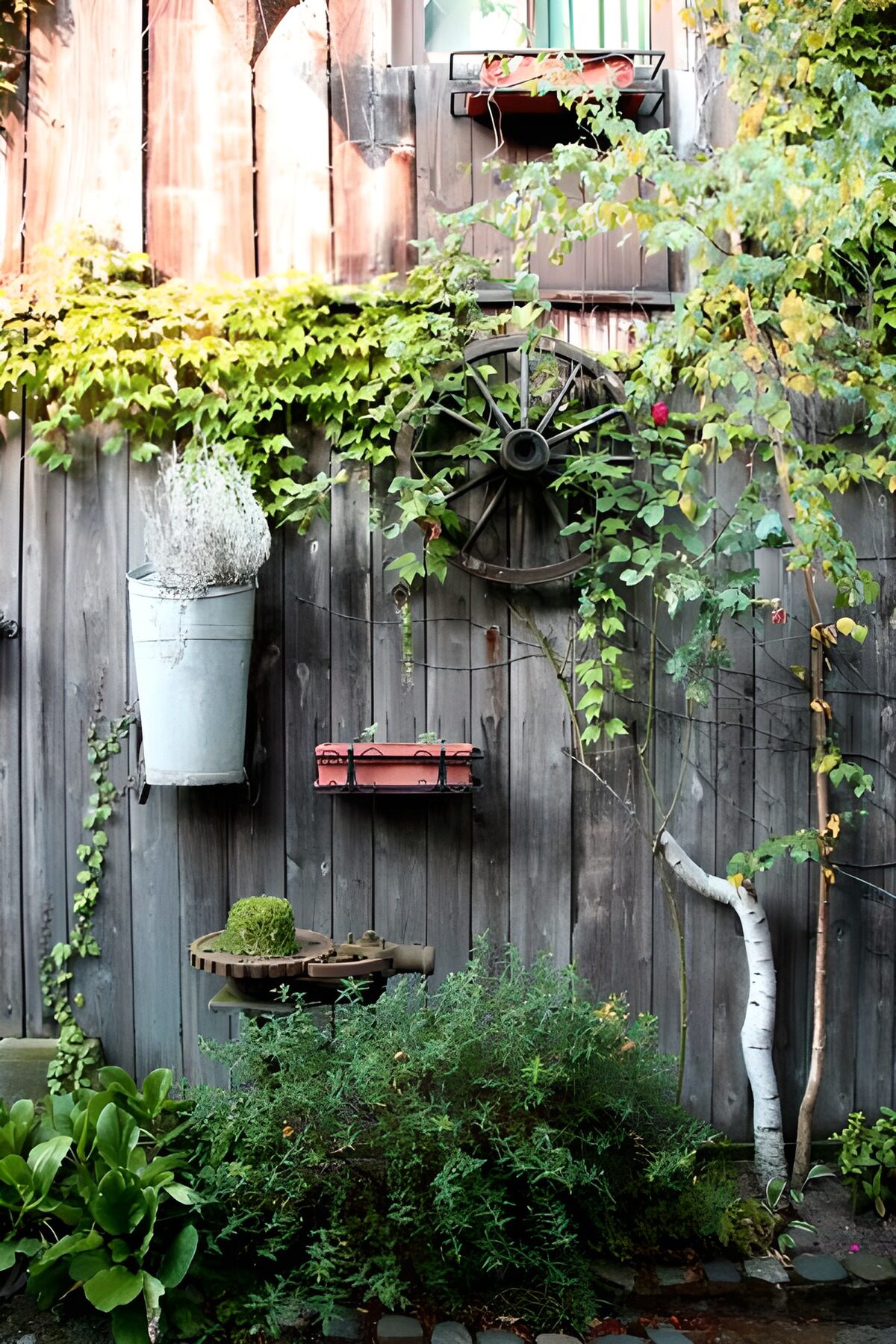 CW1794750: Groene Achtergrond met Hout en Planten