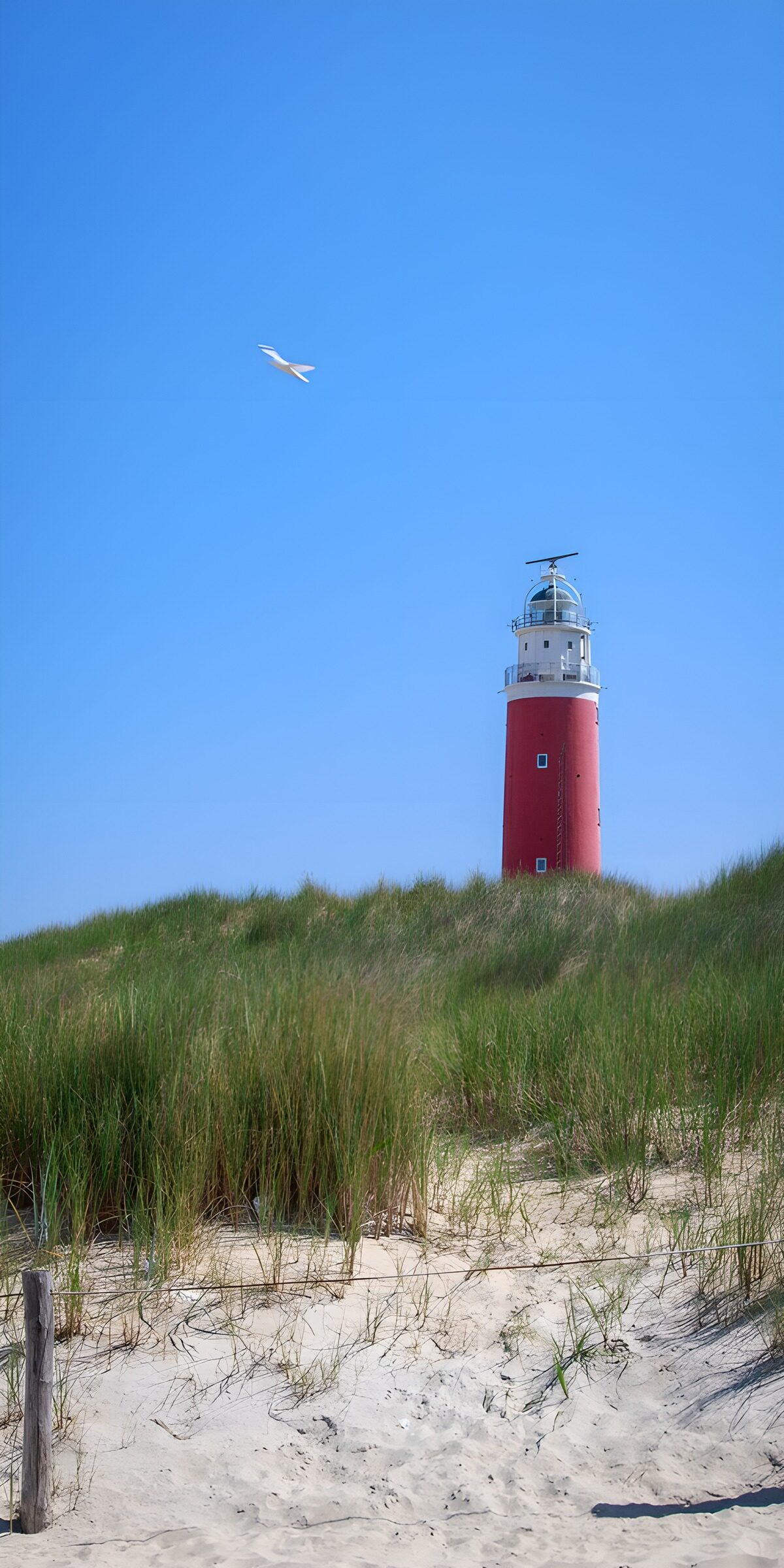CW2520078: Vuurtoren omringd door duinen