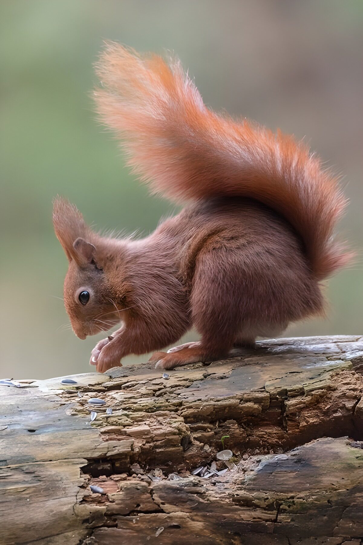 Schattig eekhoorntje op een tak