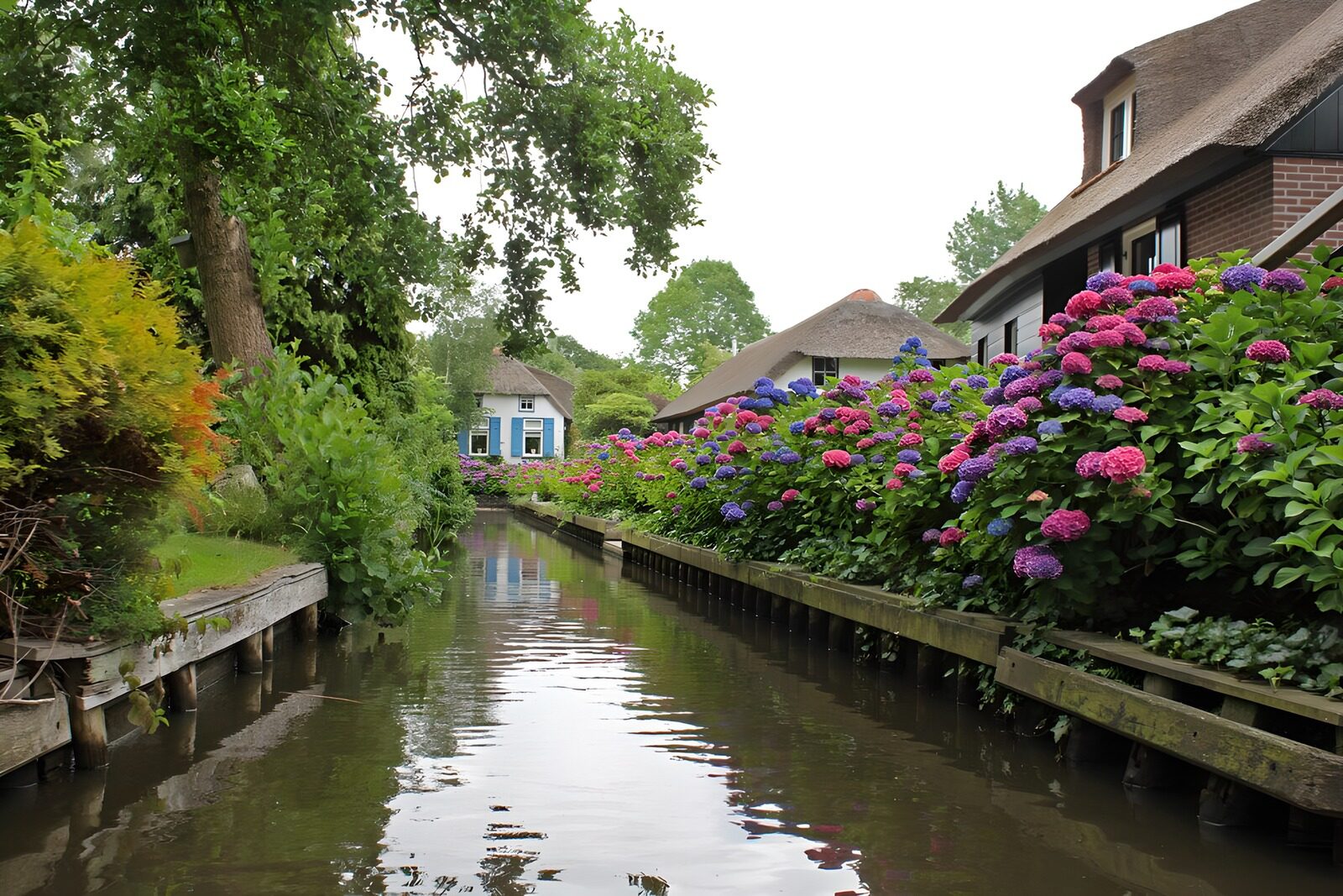 CW6161868: Prachtige waterweg omgeven door bloemen