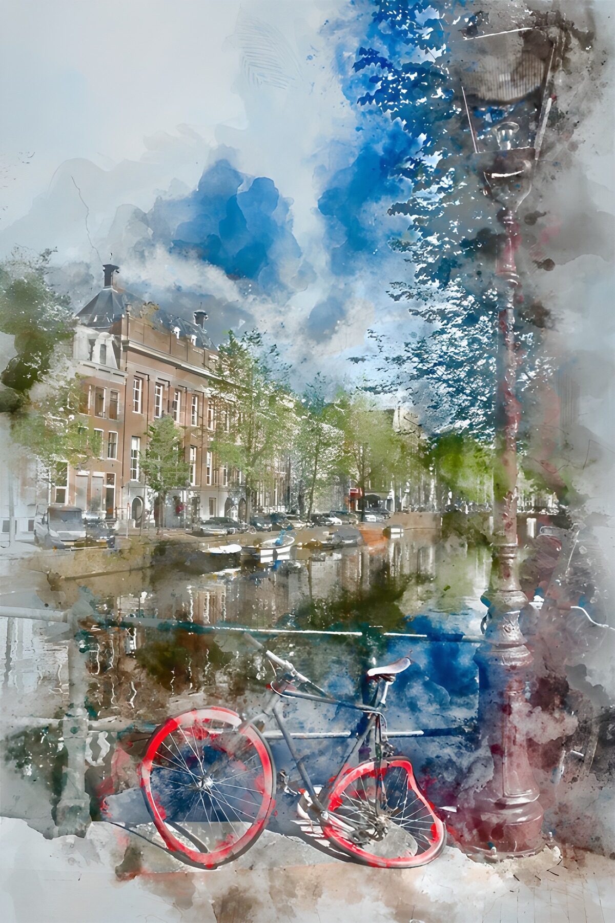 Fiets aan de Amsterdamse gracht