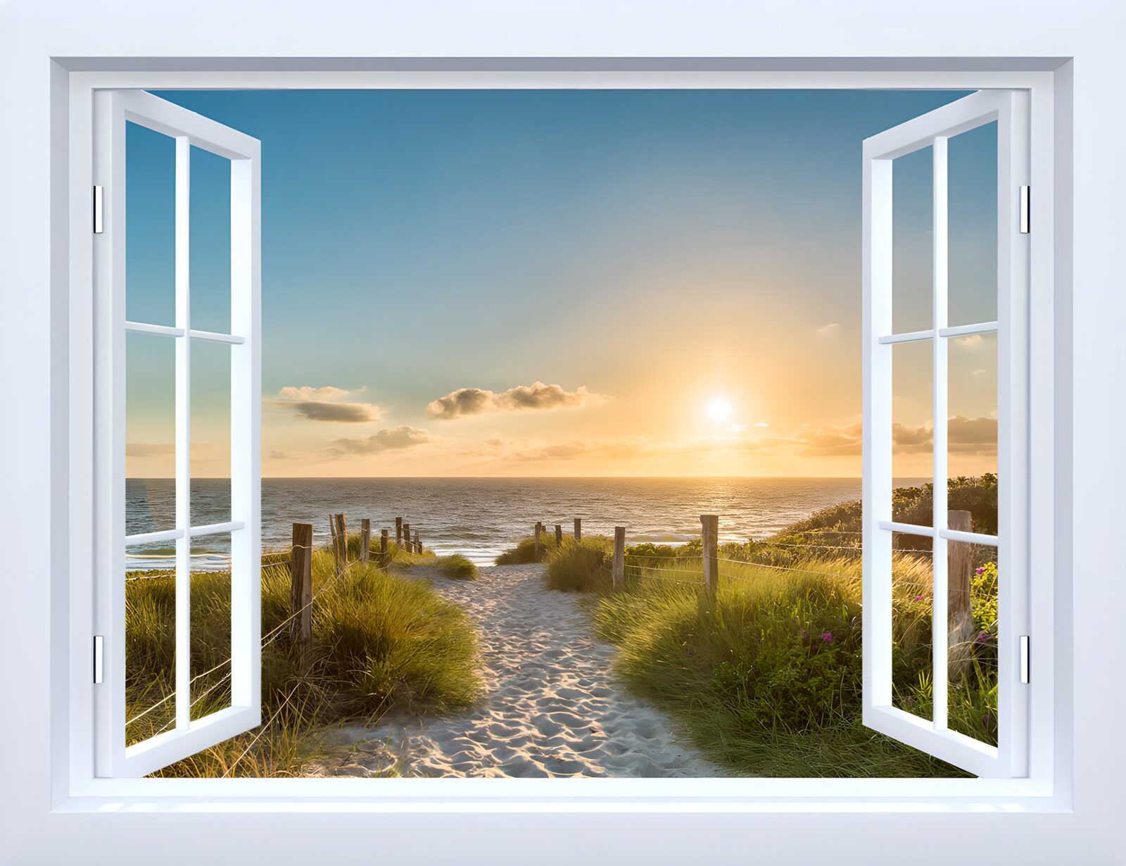 CW5558276: Uitzicht op een zonsondergang bij zee