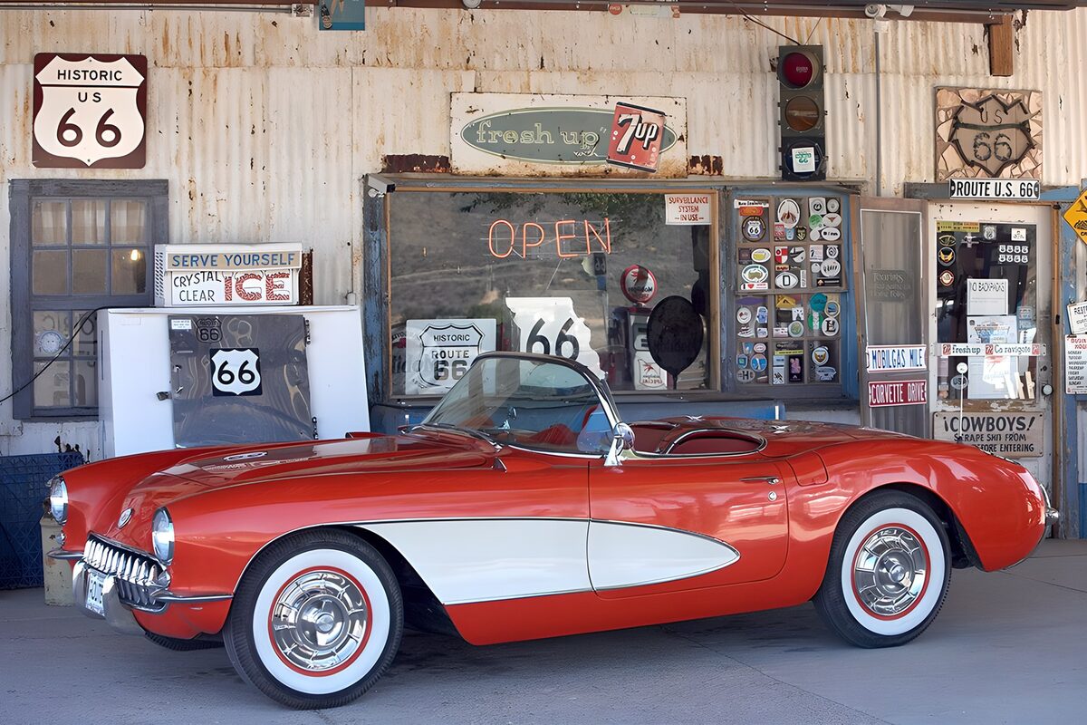 Retro Amerikaanse klassieker bij Route 66