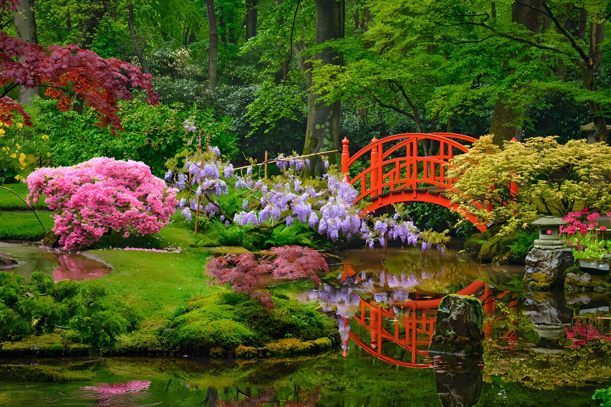 Sfeervol Japans Tuinlandschap