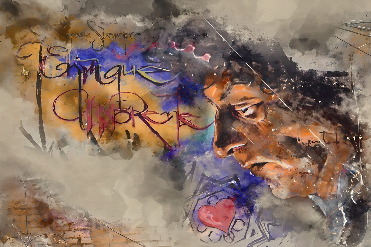 Dromerige Portret met Graffiti