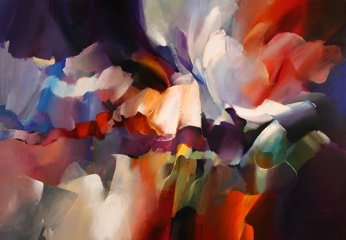 Kleurrijke abstractie in beweging