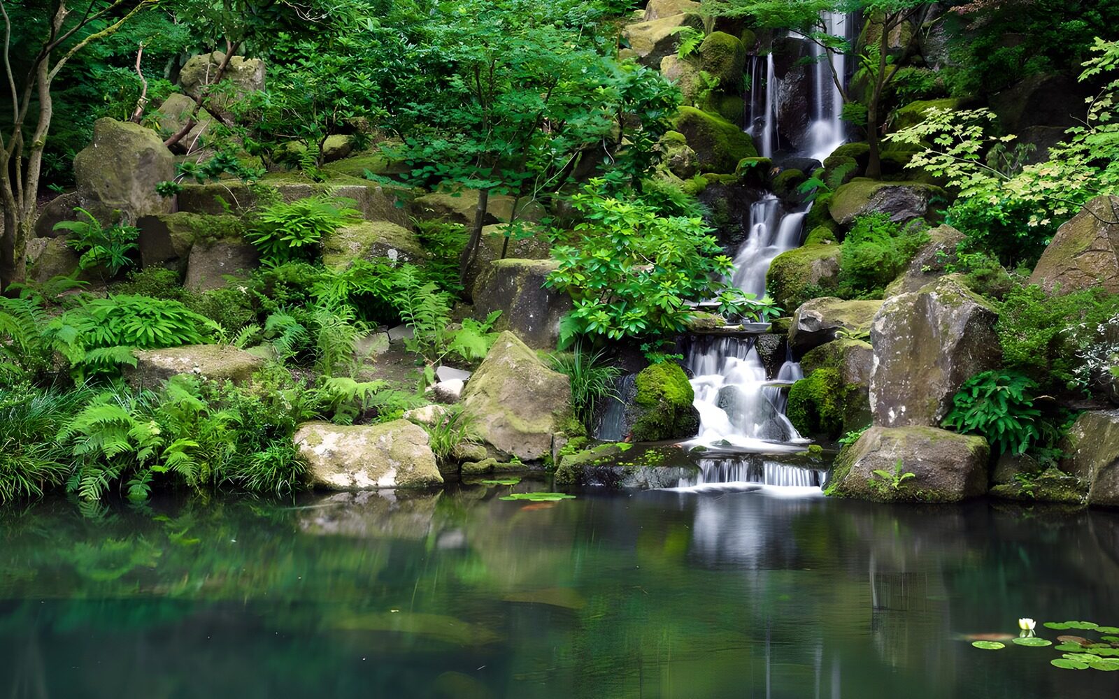 CW5229448: Prachtige waterval in weelderige natuur