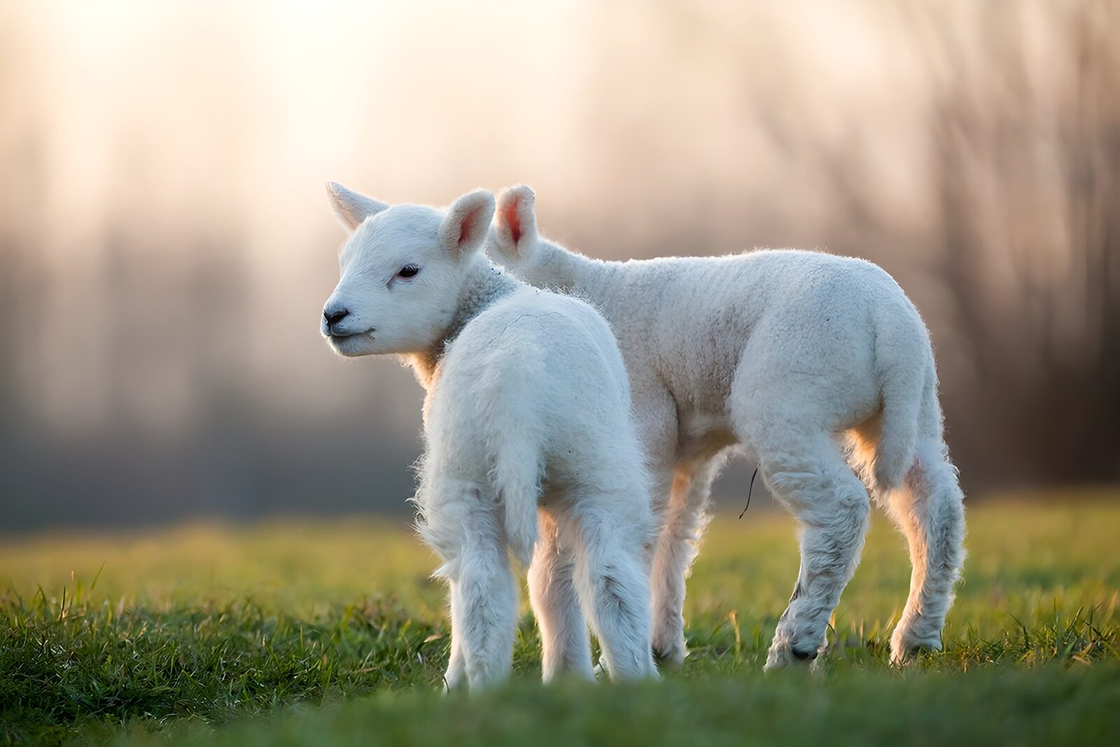 CW7748764: Schattige lammetjes in de natuur