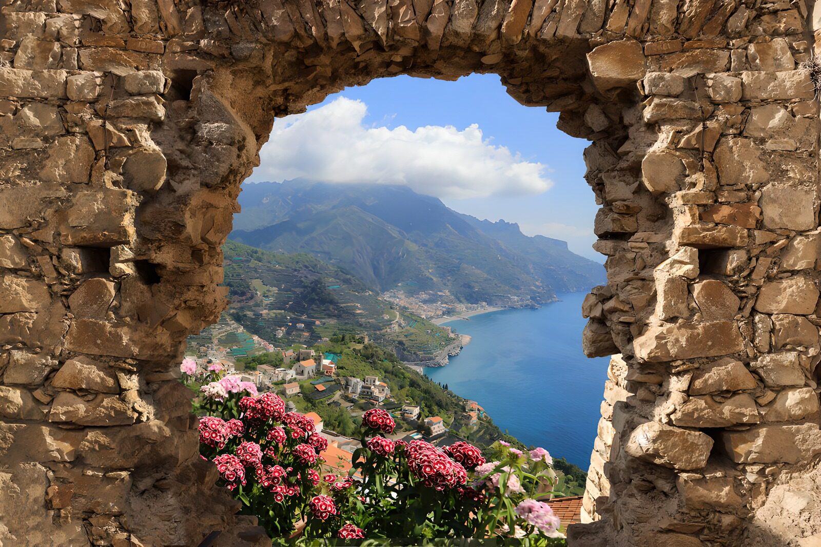 CW8236087: Uitzicht op de Amalfi-kust