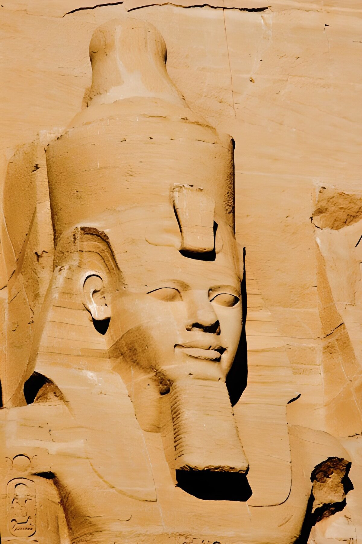 Beeldhouwwerk van een Egyptische farao