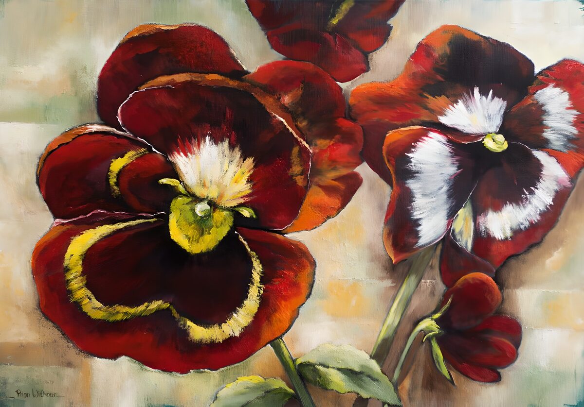 Diepe kleuren van de penseelbloem