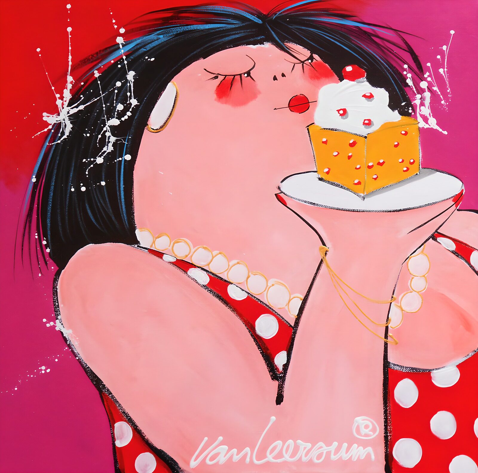 CW2670765: Vrolijke Dame met Taart