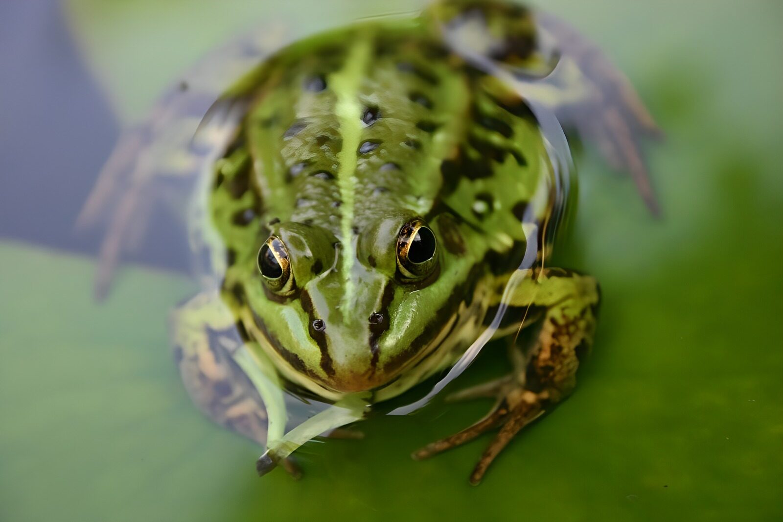 CW6840565: Groene kikker in zijn natuurlijke habitat