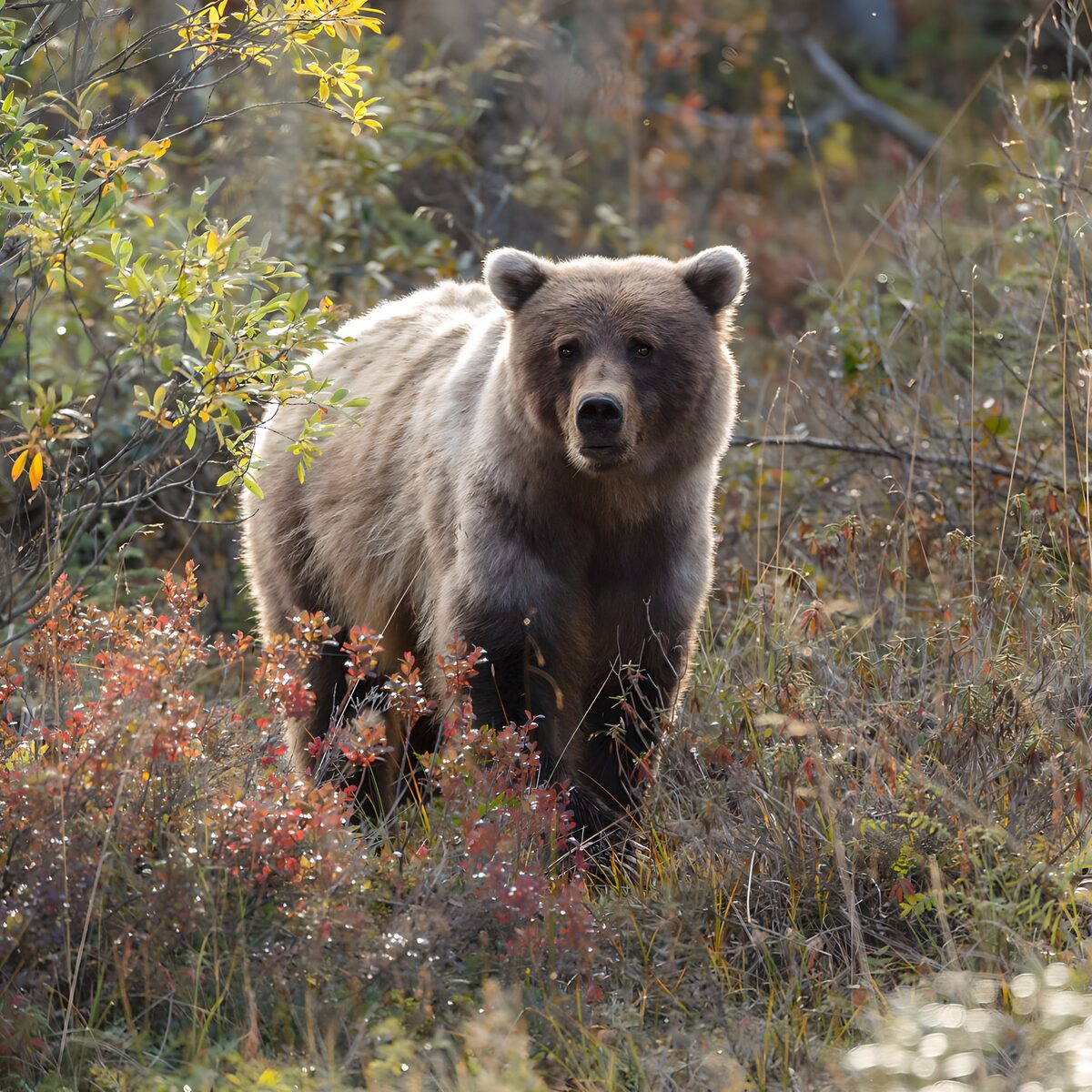 Grizzlybeer in zijn natuurlijke omgeving