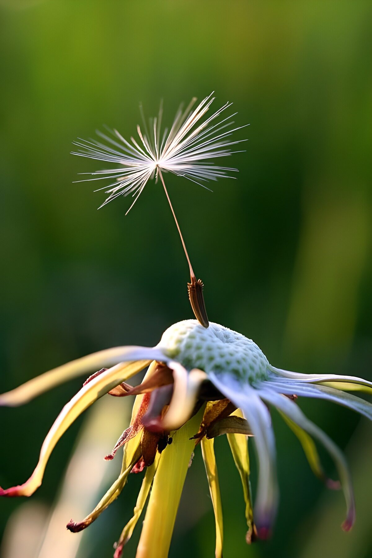 Zaden van de Paardenbloem in de Lucht
