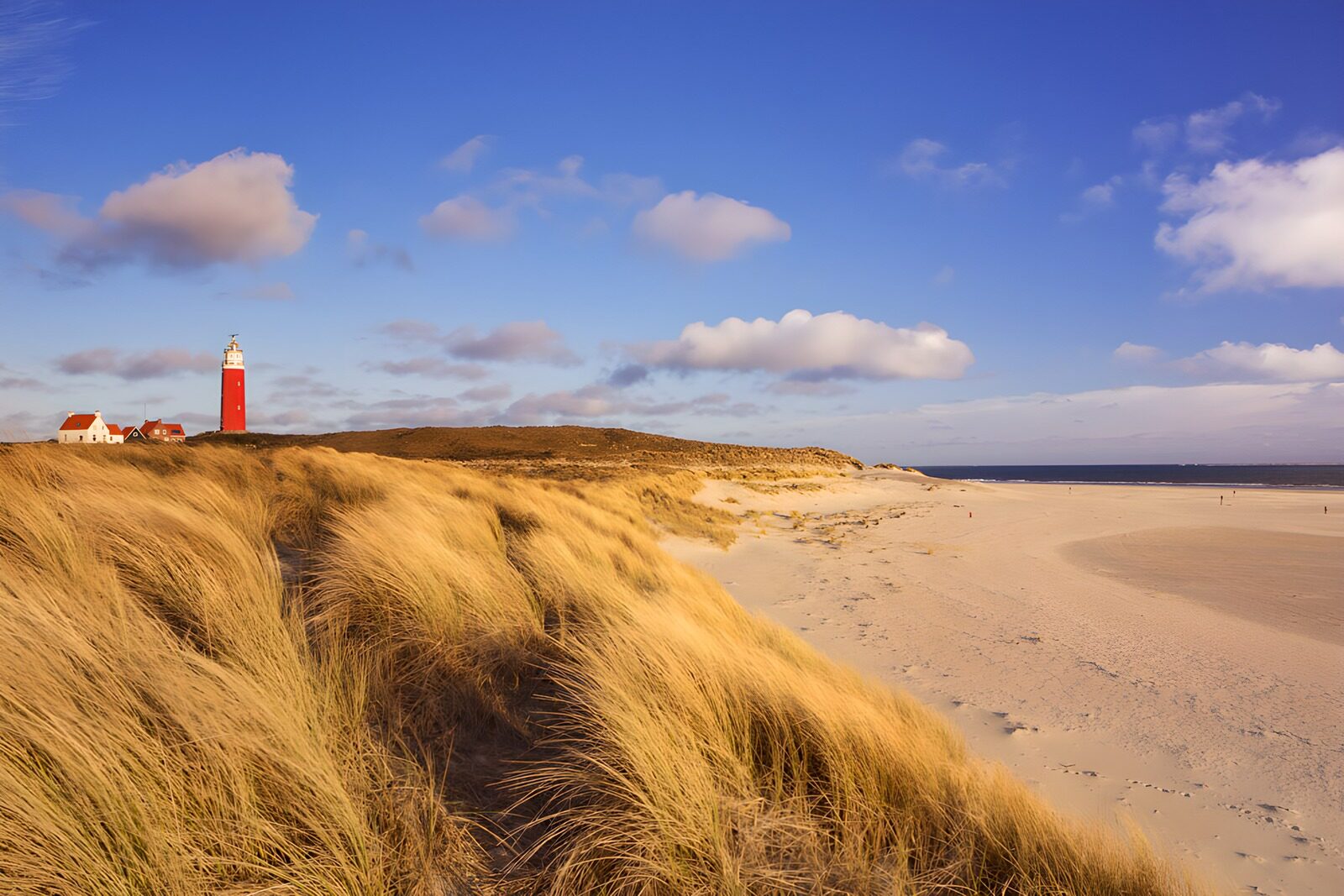 CW6270804: Vuurtoren aan het strand met duinen