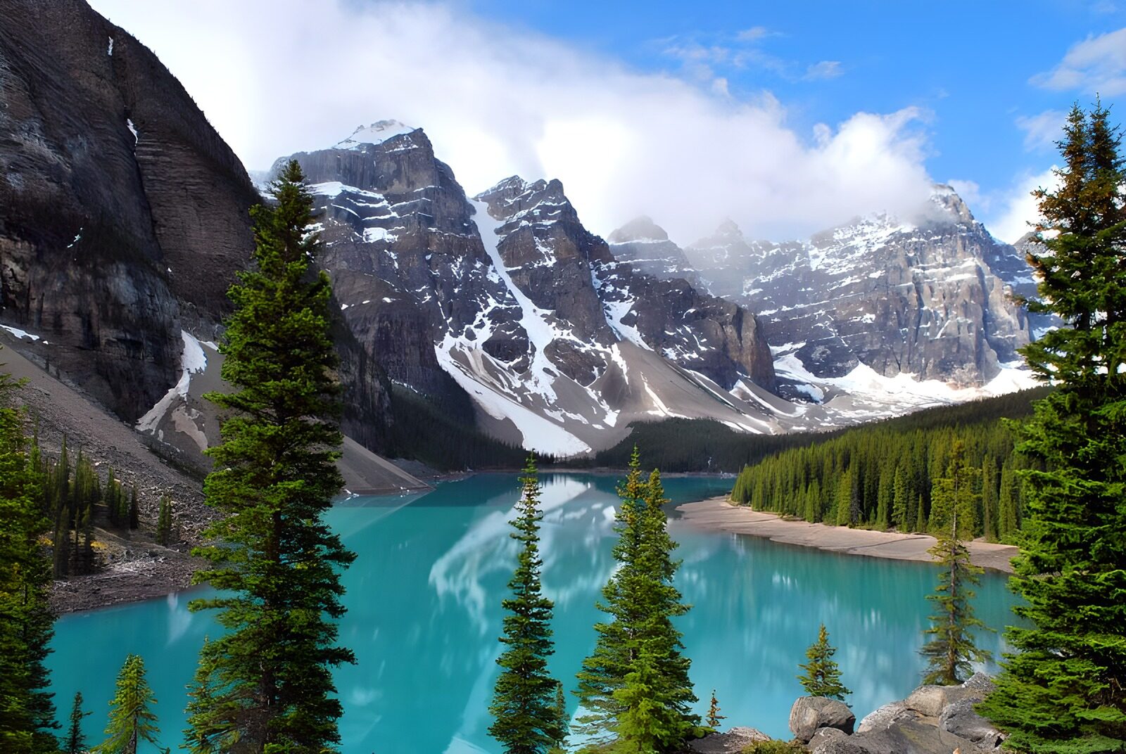 CW1600031: Adembenemend uitzicht op Moraine Lake