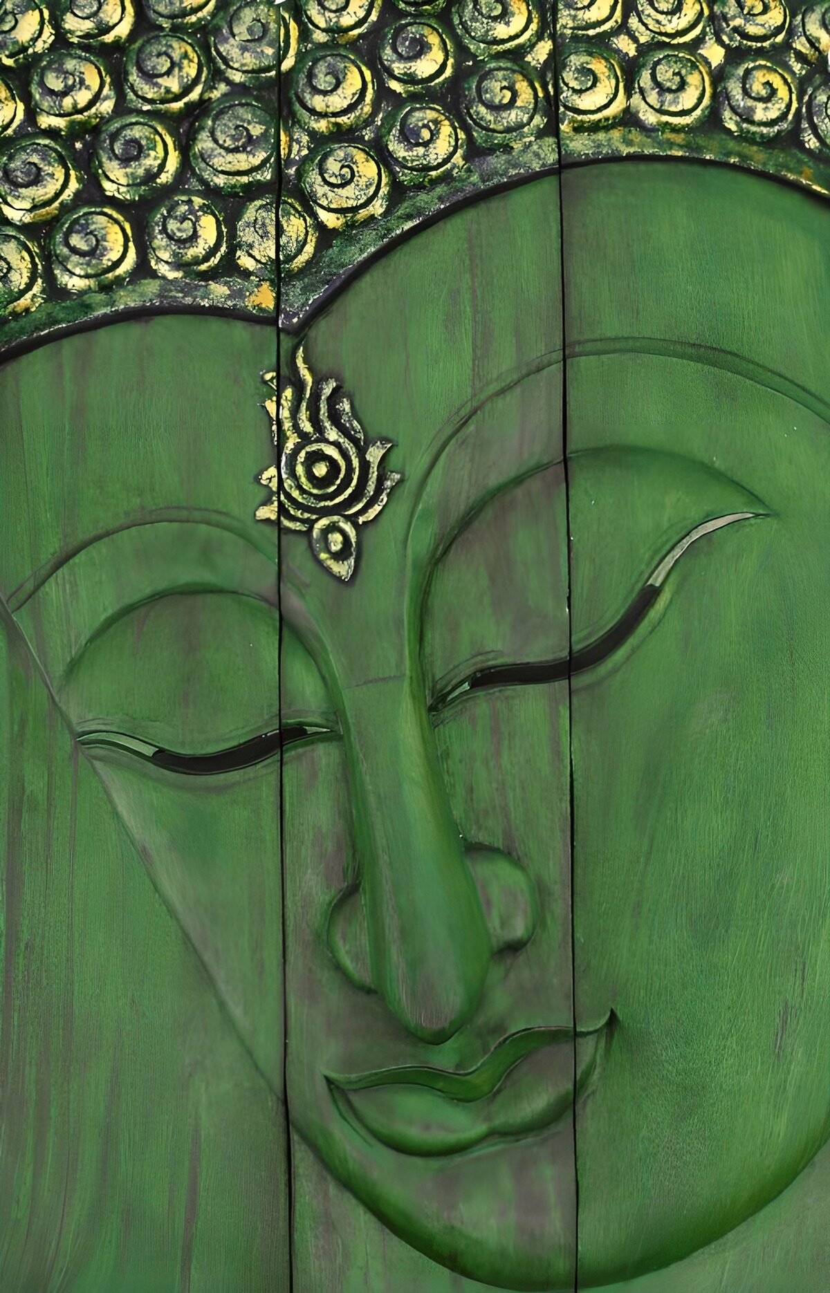Groene Boeddha met Gouden Details
