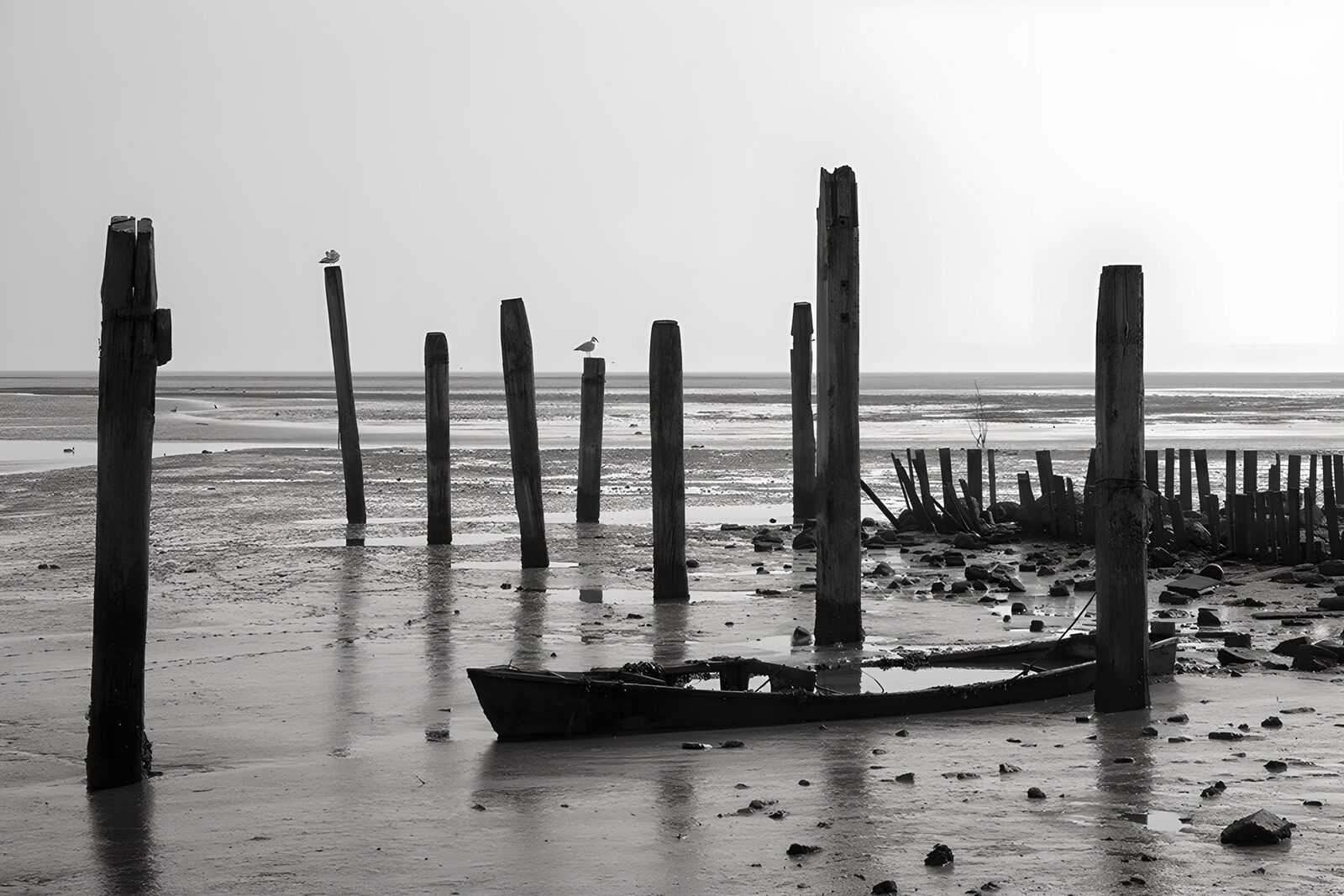 CW8362247: Verlaten Boot op het Droge Strand