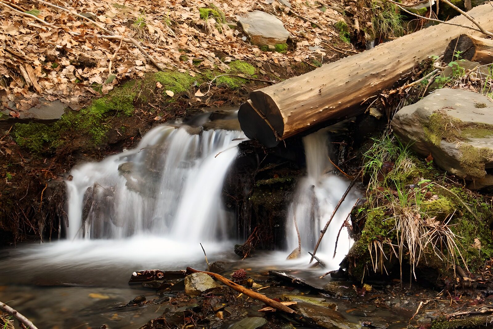 CW2388588: Rustige waterval in de natuur