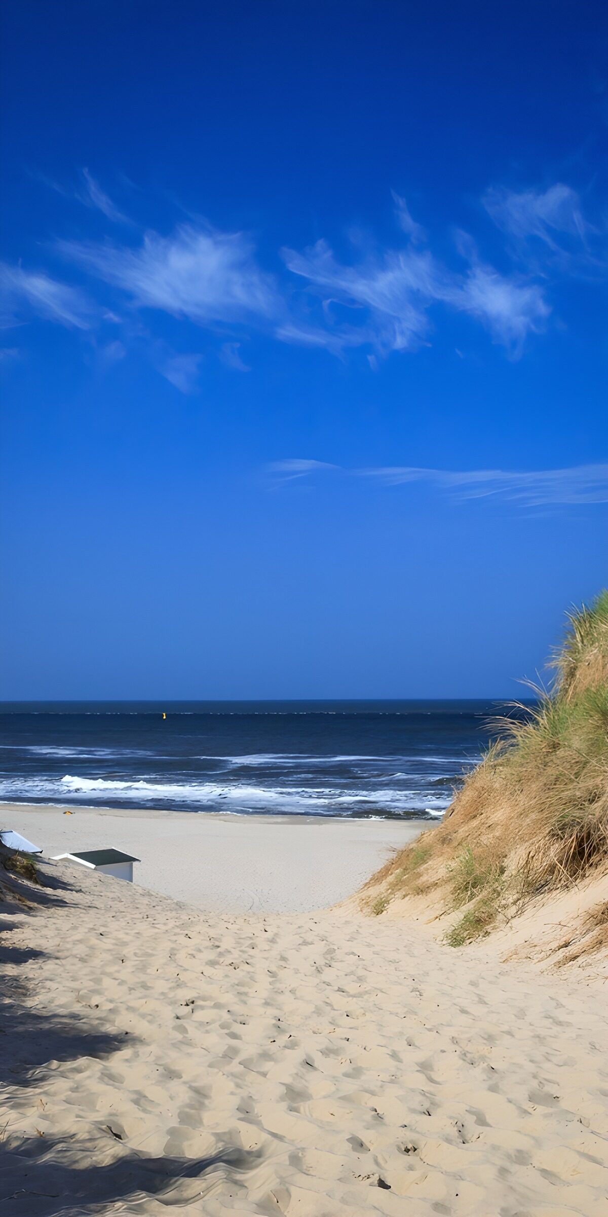 Zandpad naar het zonnige strand