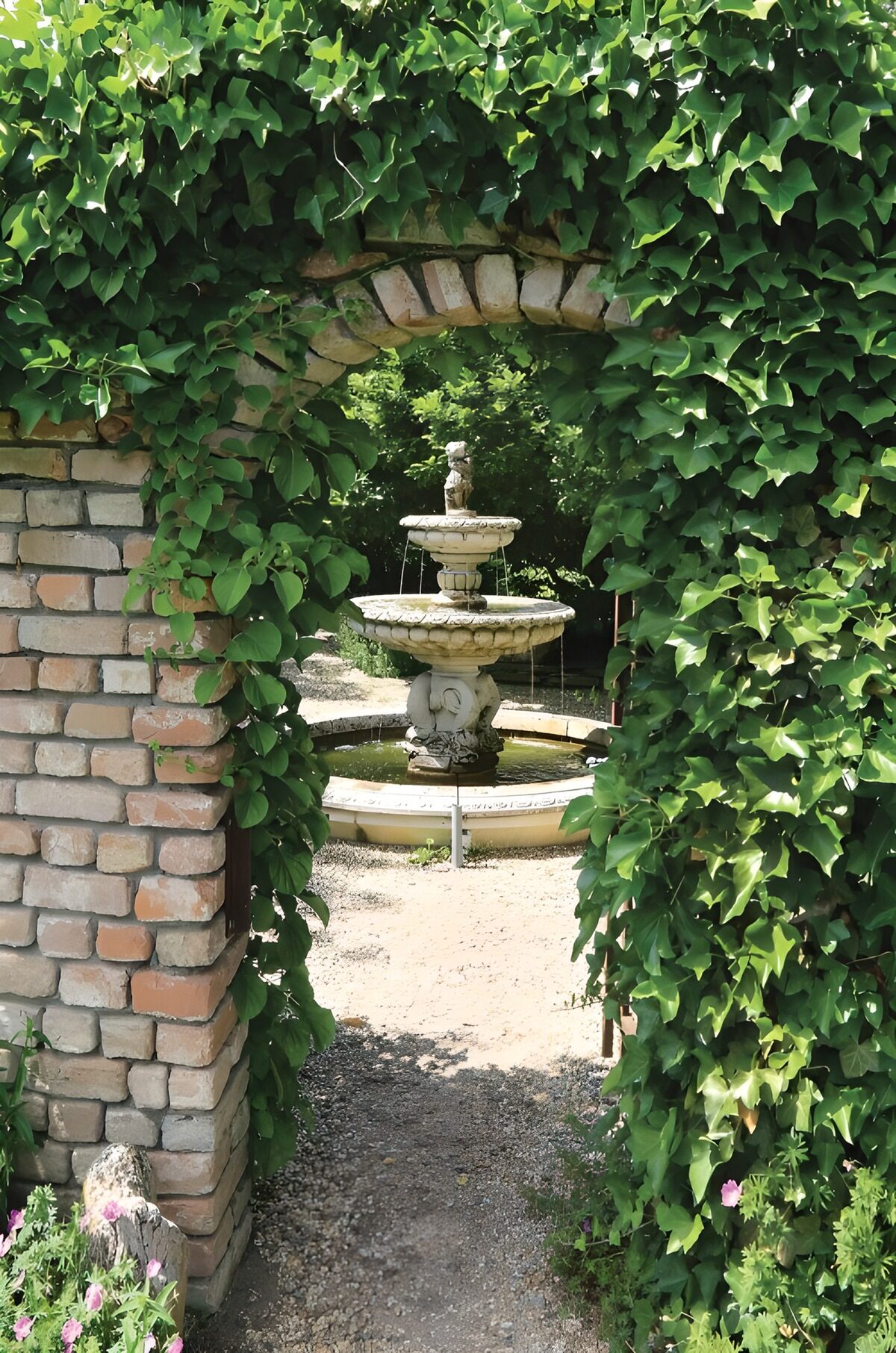 Rustige Tuin met Waterval