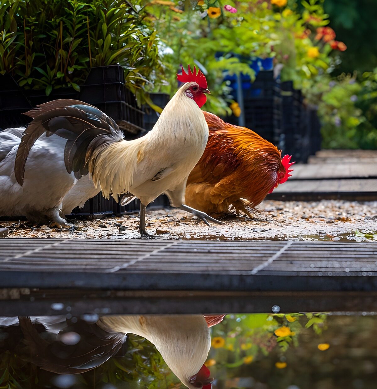CW2702957: Boerderijkippen in de tuin