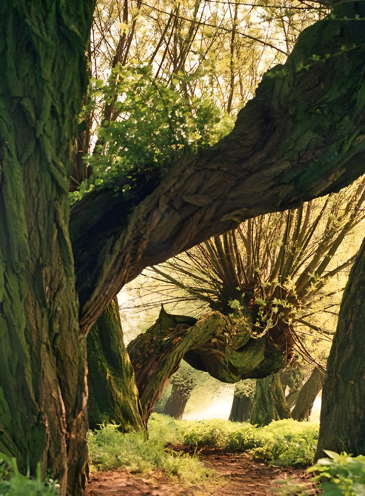 Magische boomstructuren in het bos