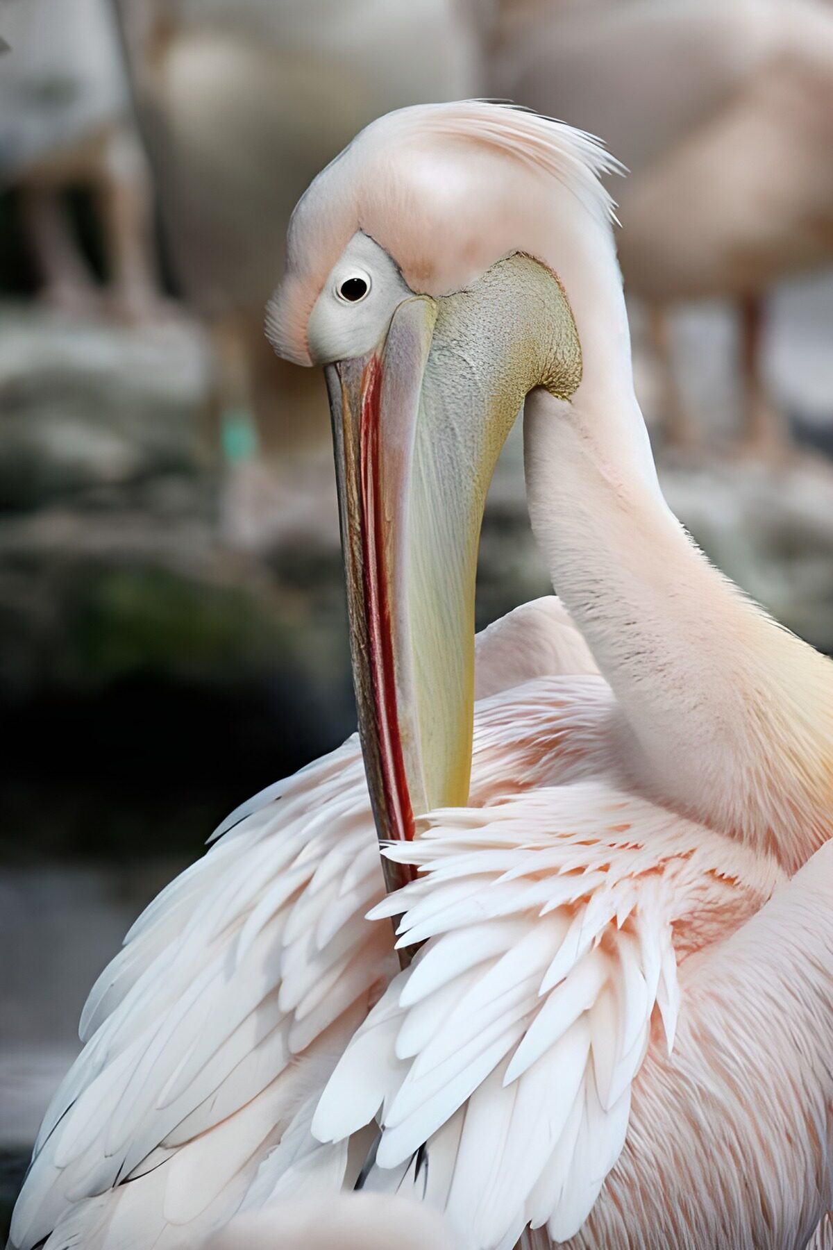 Prachtige pelikaan in close-up