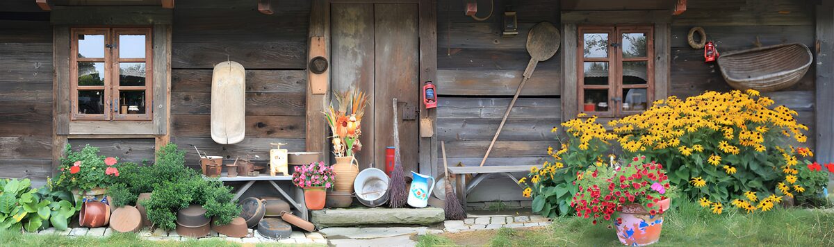 Gezellige boerderij met bloemen
