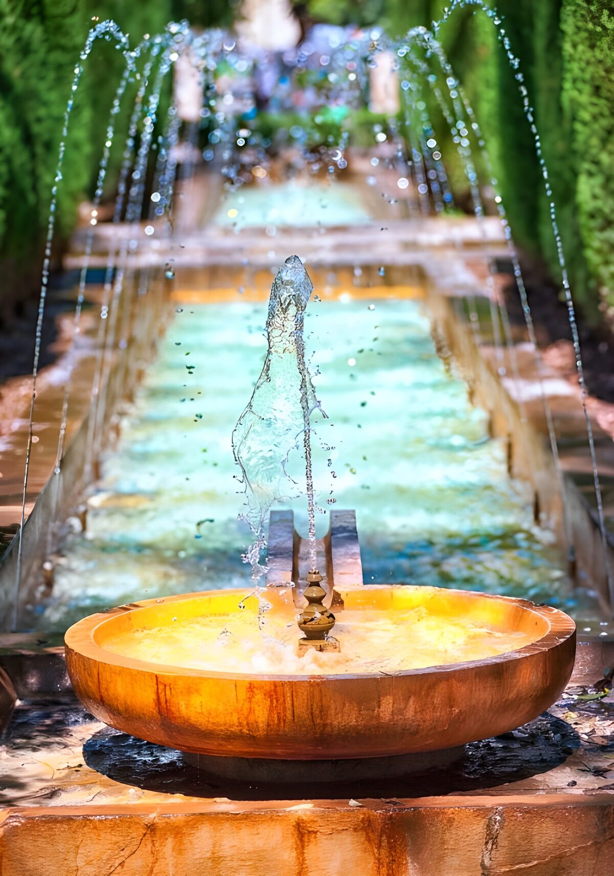 CW7037355: Betoverende fontein in de tuin