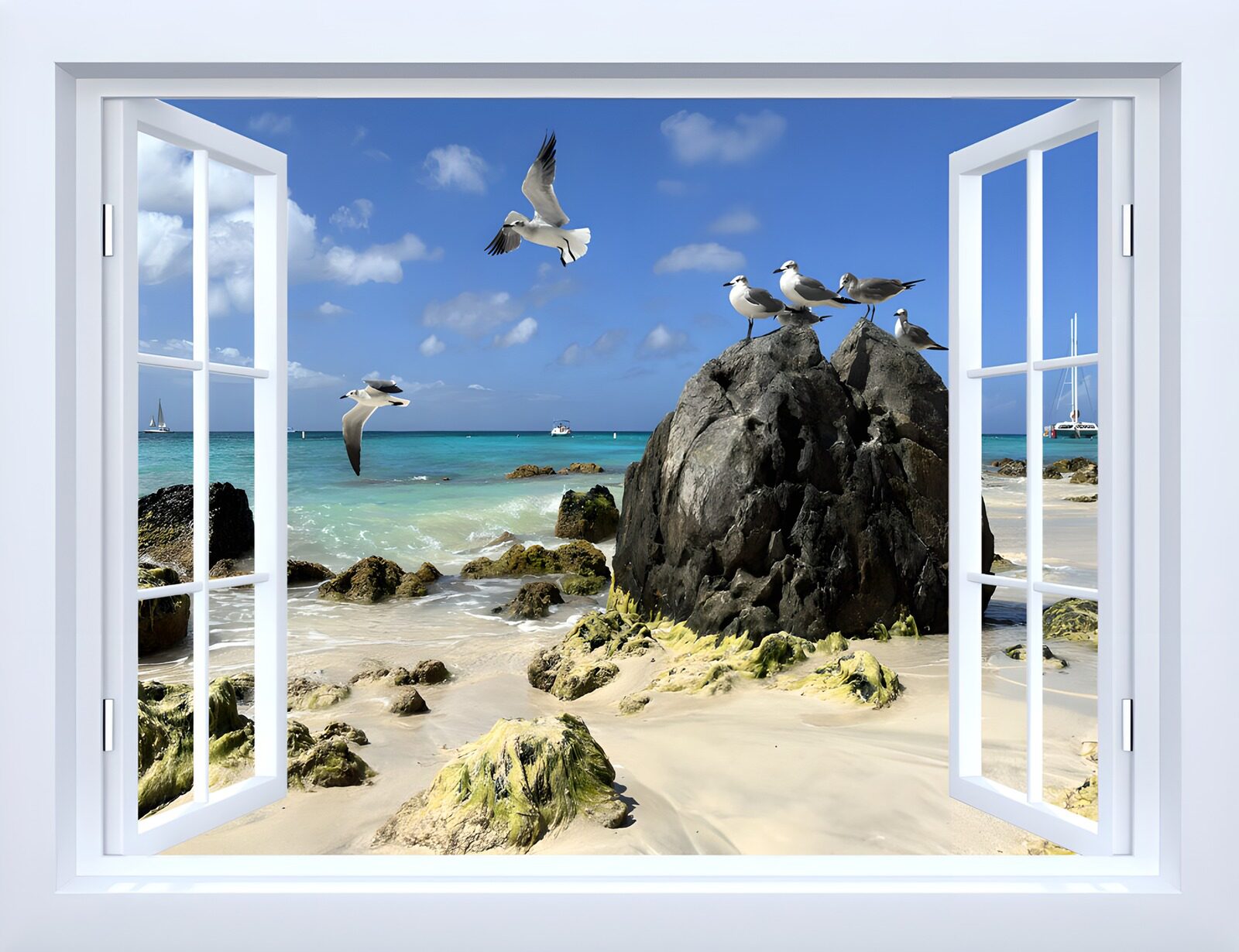 CW4028392: Uitzicht op een tropisch strand