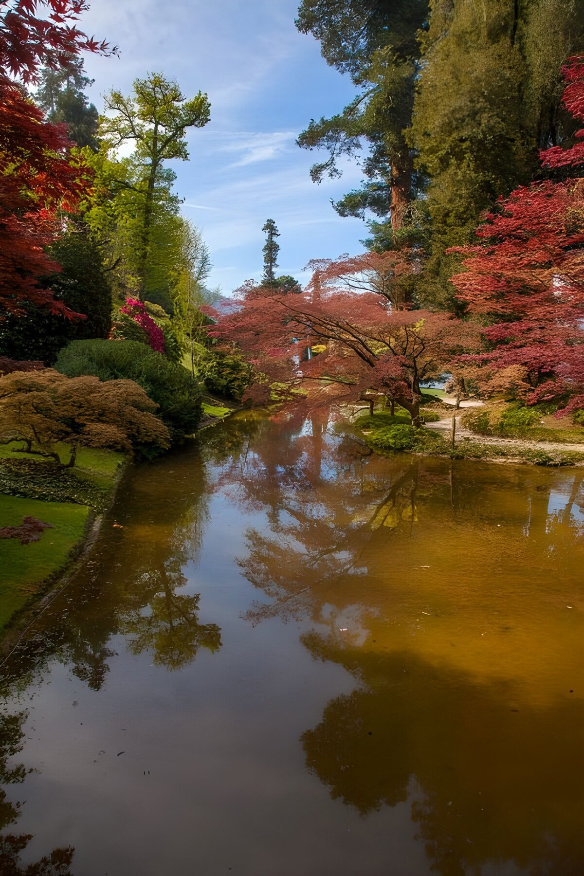CW3026445: Prachtige Japanse tuin in het voorjaar