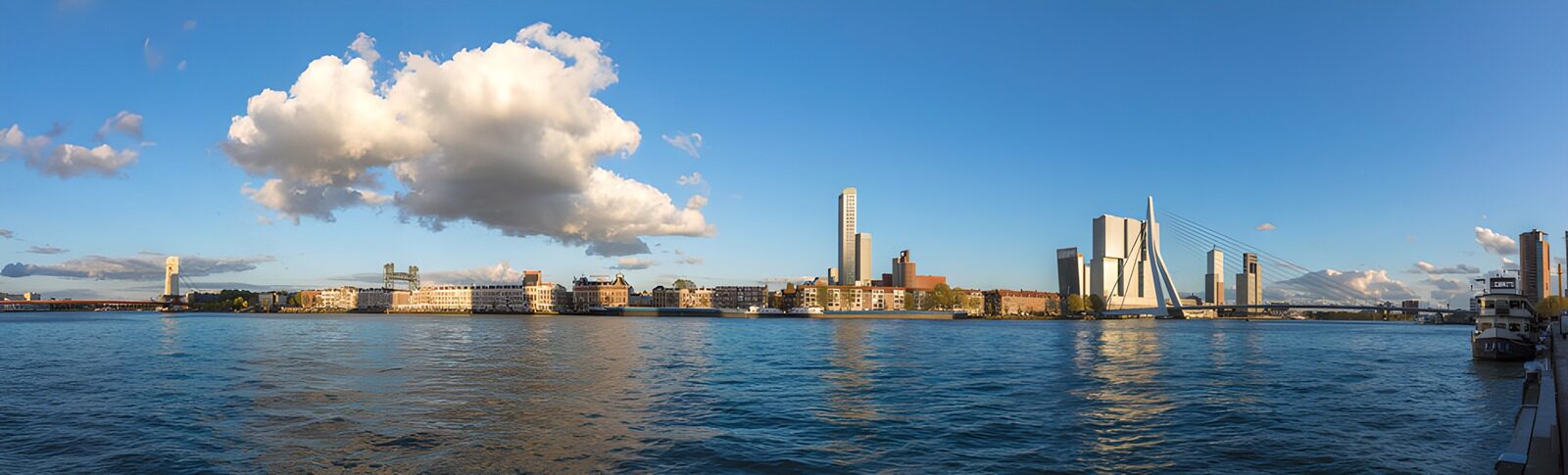 CW5379896: Panoramisch uitzicht op Rotterdam