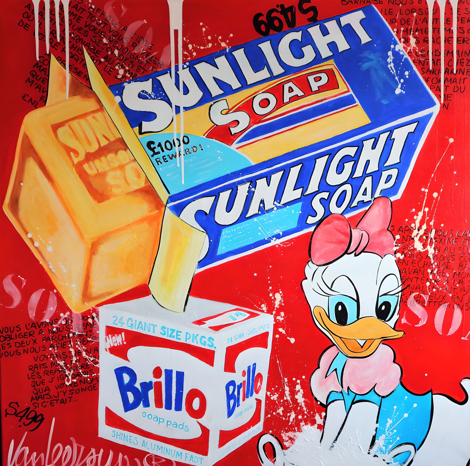CW4321087: Kleurrijke reclamekunst met Donald Duck