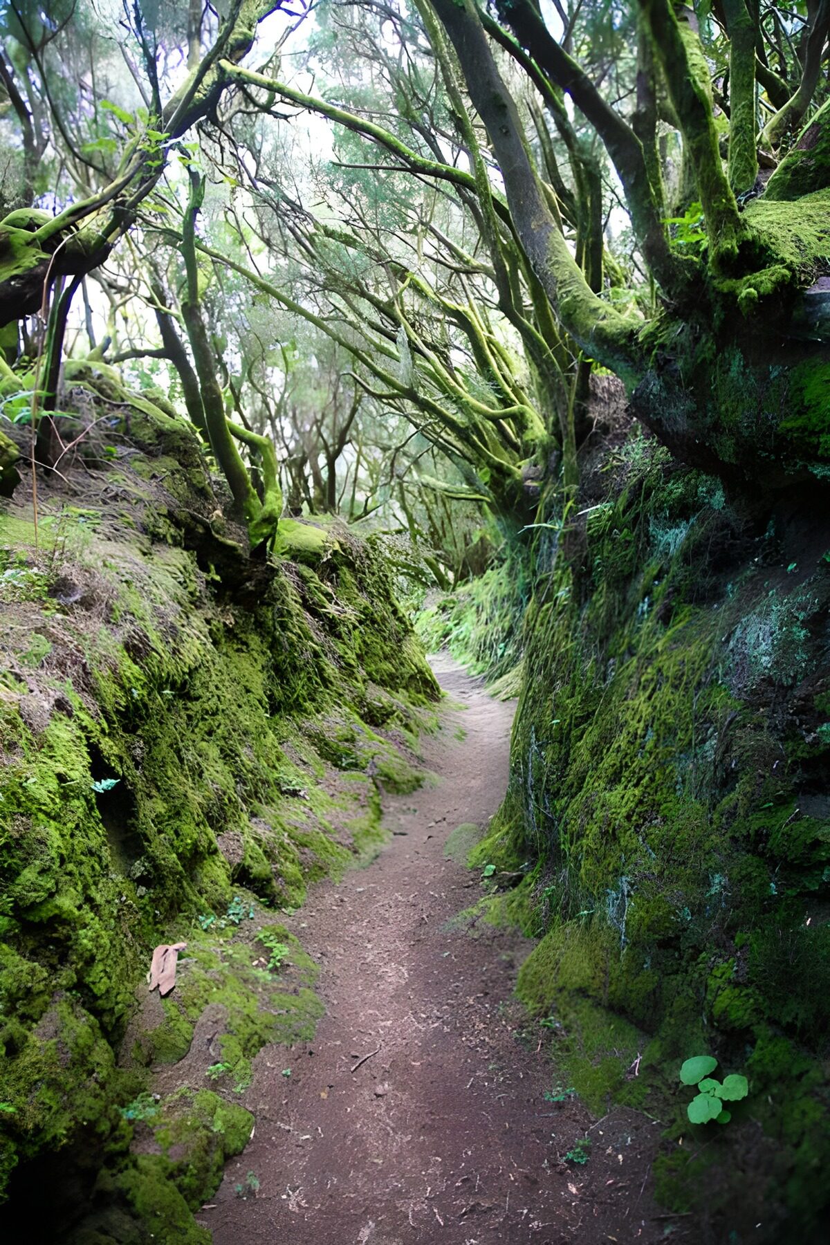 Groen pad door de bossen