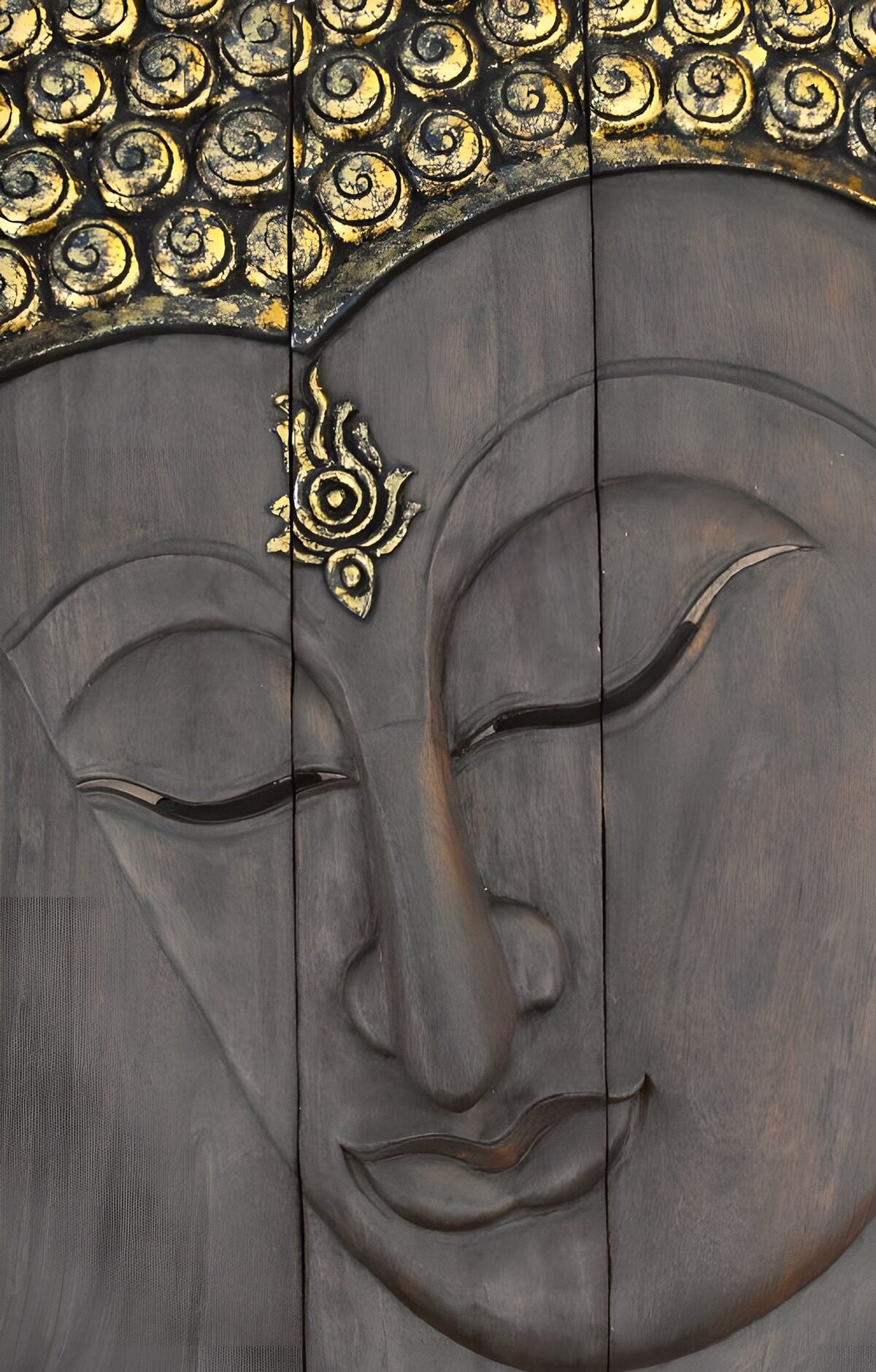 CW4761044: Houten Boeddha-relief