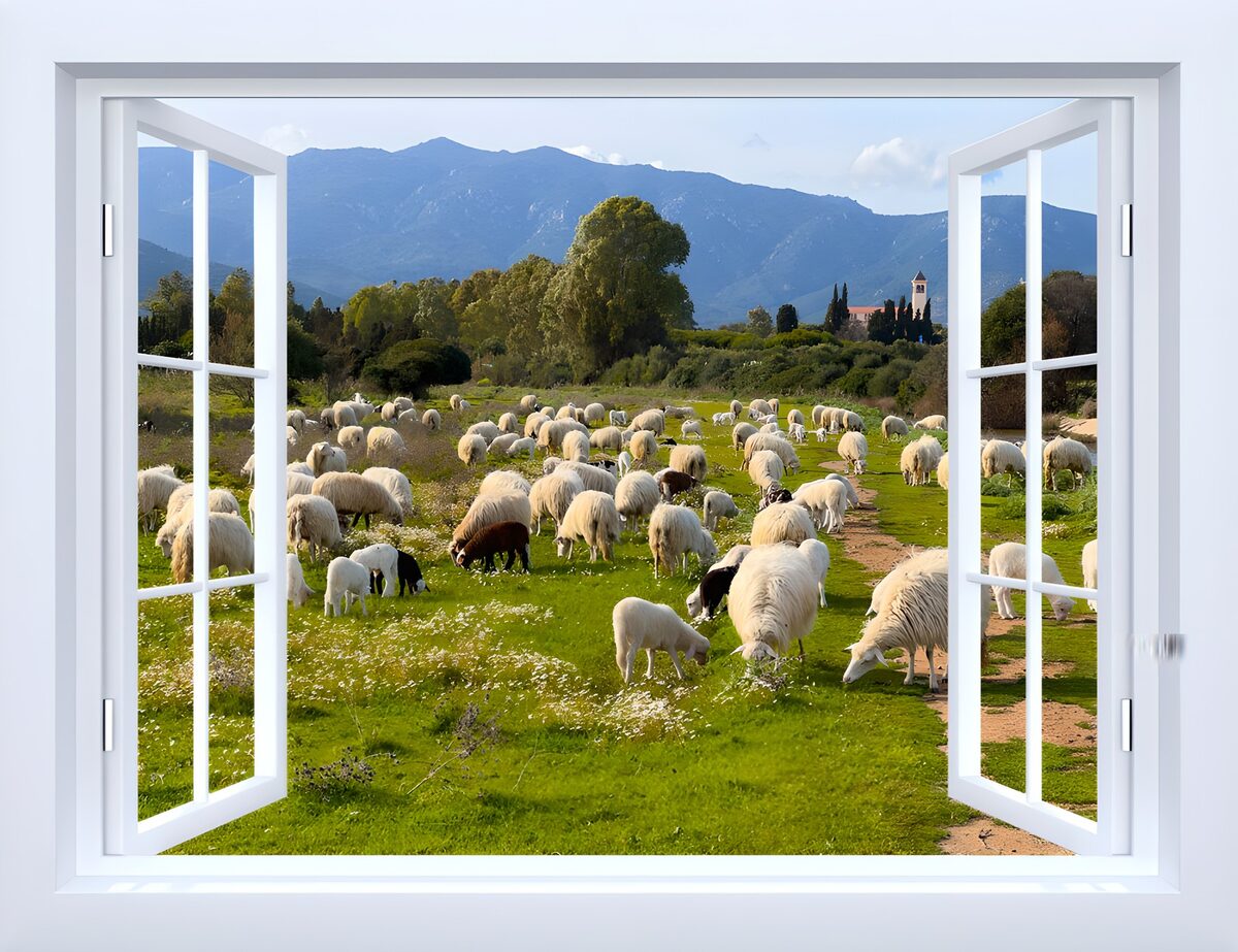 Groene Weide vol Schapen
