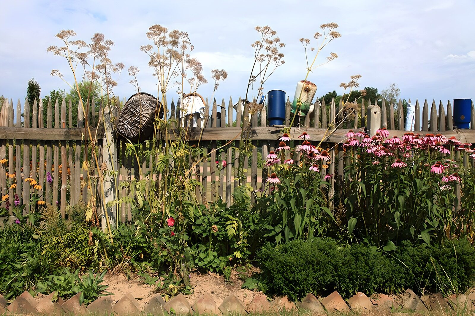 CW5713086: Bloeiende tuin achter een houten hek