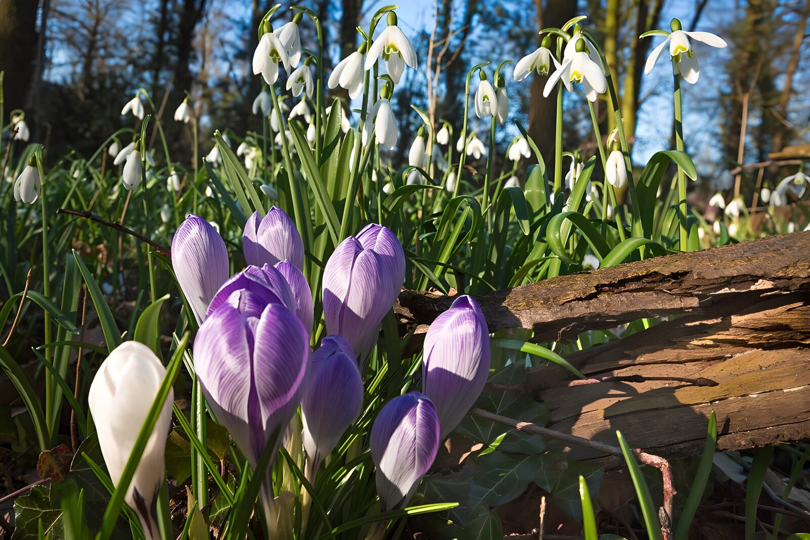 CW2264007: Lente bloei: Sneeuwklokjes en krokussen