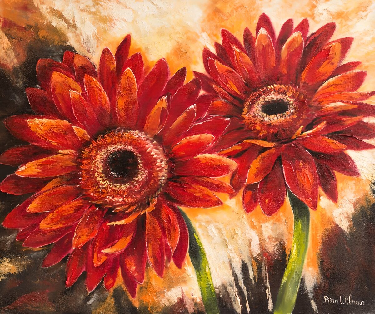 Stralende Rode Gerbera's