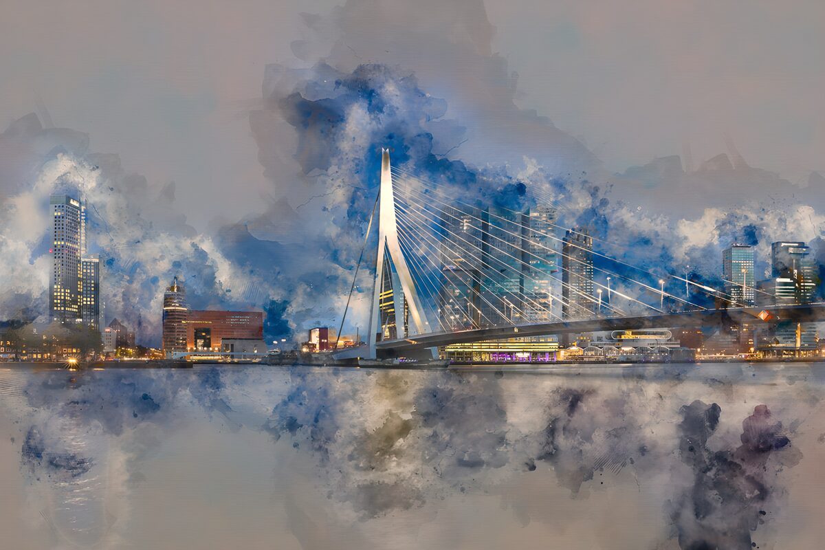 De innovatieve skyline van Rotterdam